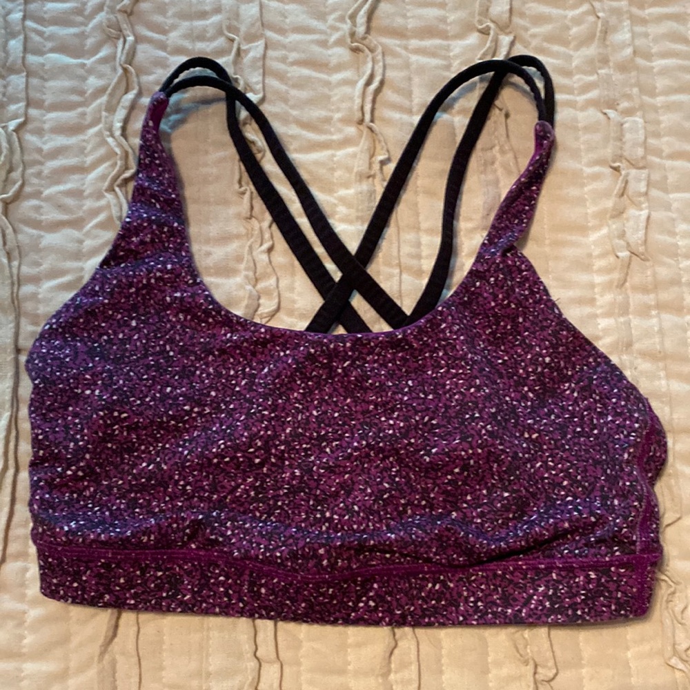 lululemon athletica Purple Speckled Strappy Sports Bra